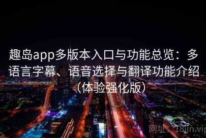 趣岛app多版本入口与功能总览：多语言字幕、语音选择与翻译功能介绍（体验强化版）