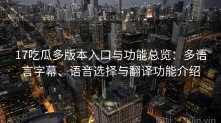 17吃瓜多版本入口与功能总览：多语言字幕、语音选择与翻译功能介绍