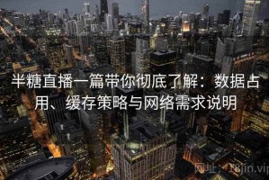 半糖直播一篇带你彻底了解：数据占用、缓存策略与网络需求说明