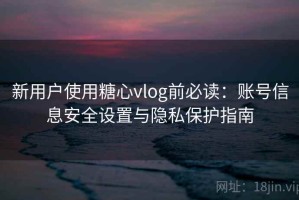 新用户使用糖心vlog前必读：账号信息安全设置与隐私保护指南