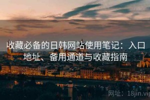 收藏必备的日韩网站使用笔记：入口地址、备用通道与收藏指南