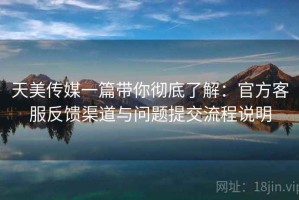 天美传媒一篇带你彻底了解：官方客服反馈渠道与问题提交流程说明