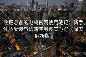 收藏必备的电鸽官网使用笔记：新手体验反馈与长期使用真实心得（深度解析版）
