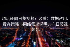 想玩转向日葵视频？必看：数据占用、缓存策略与网络需求说明，向日葵视频会
