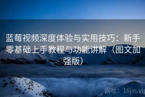蓝莓视频深度体验与实用技巧：新手零基础上手教程与功能讲解（图文加强版）