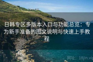 日韩专区多版本入口与功能总览：专为新手准备的图文说明与快速上手教程