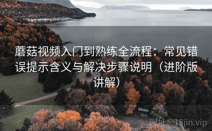 蘑菇视频入门到熟练全流程：常见错误提示含义与解决步骤说明（进阶版讲解）
