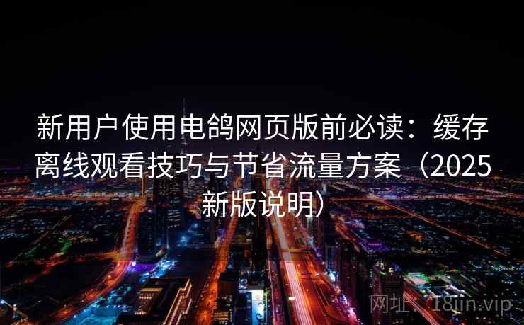 新用户使用电鸽网页版前必读：缓存离线观看技巧与节省流量方案（2025新版说明）