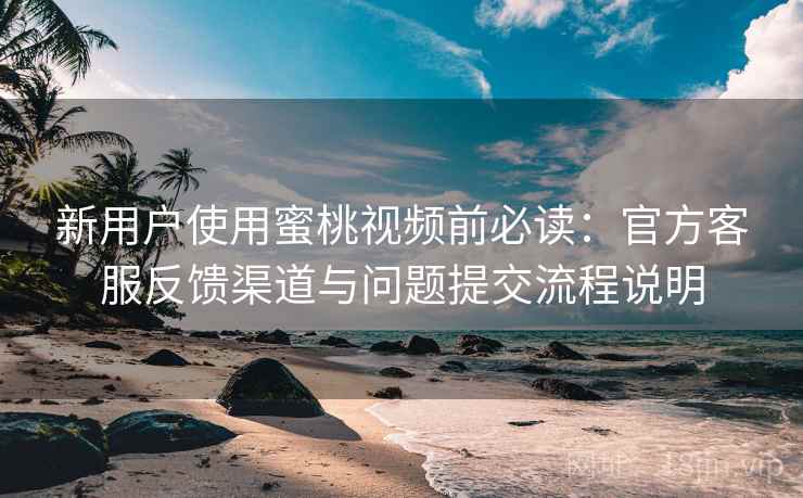 新用户使用蜜桃视频前必读:官方客服反馈渠道与问题提交流程说明 新用户使用蜜桃视频前必读:官方客服反馈渠道与问题提交流程说明