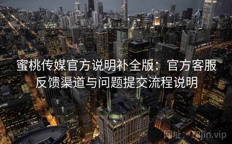 蜜桃传媒官方说明补全版：官方客服反馈渠道与问题提交流程说明